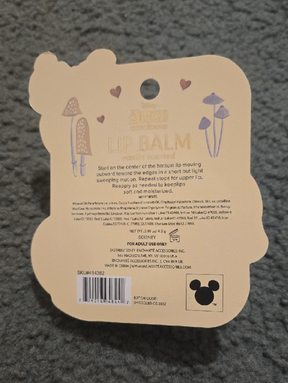 Disney Alice in Wonderland Mushroom Lip Balm Packaging - Yellow & Purple - Picture 2 of 2